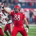 Dec 31, 2025; Las Vegas, NV, USA; Utah Utes tight end Dallen Bentley (88) gestures after a first down against the Nebraska Cornhuskers in the first half during the SRS Distribution Las Vegas Bowl at Allegiant Stadium.