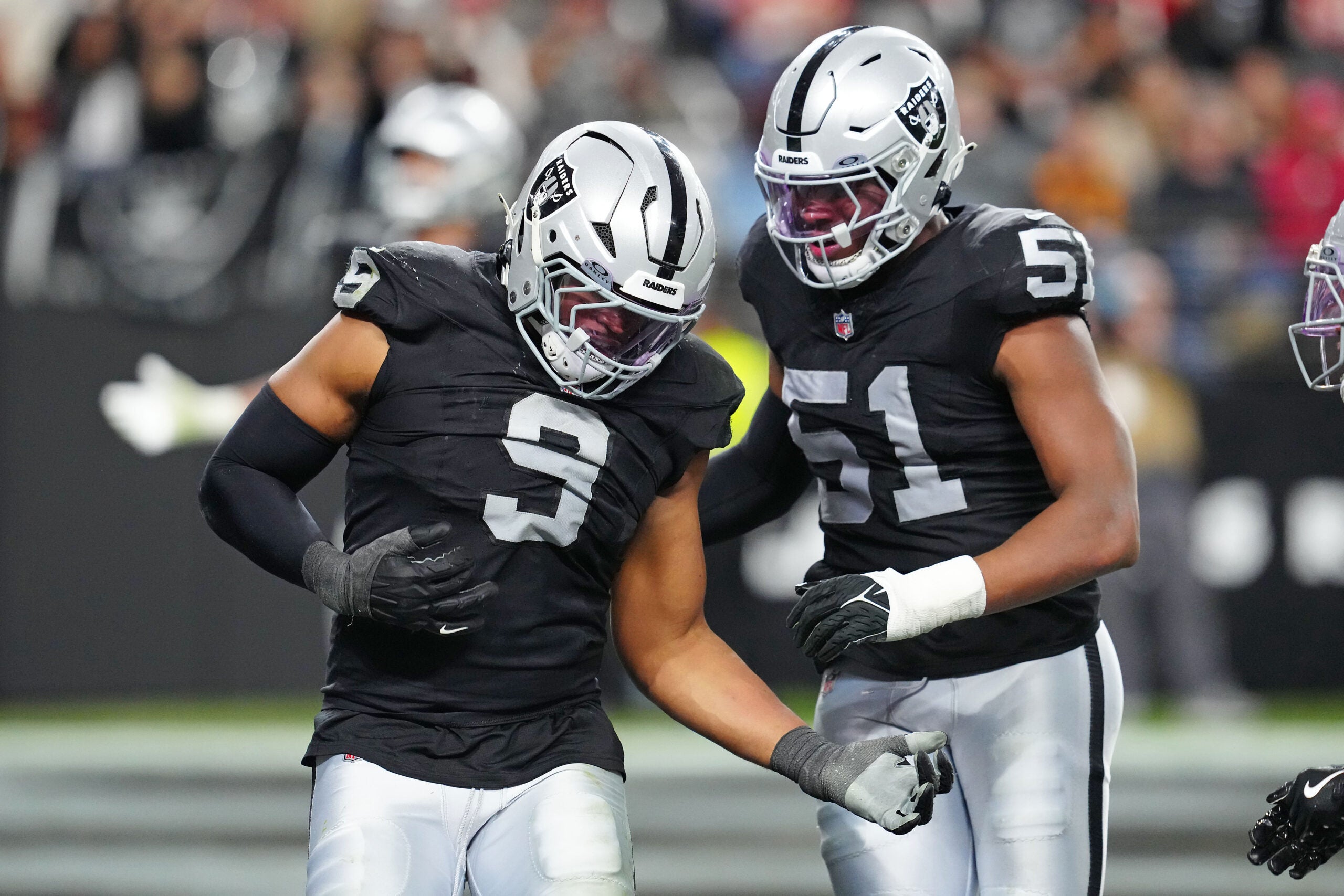 Las Vegas Raiders defensive end Tyree Wilson edge rusher New Orleans Saints edge rusher trade