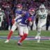 Buffalo Bills wide receiver Keon Coleman gets about seven extra yards on the play after catching a pass in the Bills home game aginst the Jets at Highmark Stadium in Orchard Park on Jan. 4, 2026.