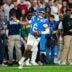 Ole Miss quarterback Trinidad Chambliss (6) celebrates a play during the CFP Fiesta Bowl against Miami at the State Farm Stadium, in Glendale, Ariz., on Thursday, Jan. 8, 2026.