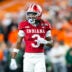 Jan 19, 2026; Miami Gardens, FL, USA; Indiana Hoosiers wide receiver Omar Cooper Jr. (3) against the Miami Hurricanes in the College Football Playoff National Championship game at Hard Rock Stadium.
