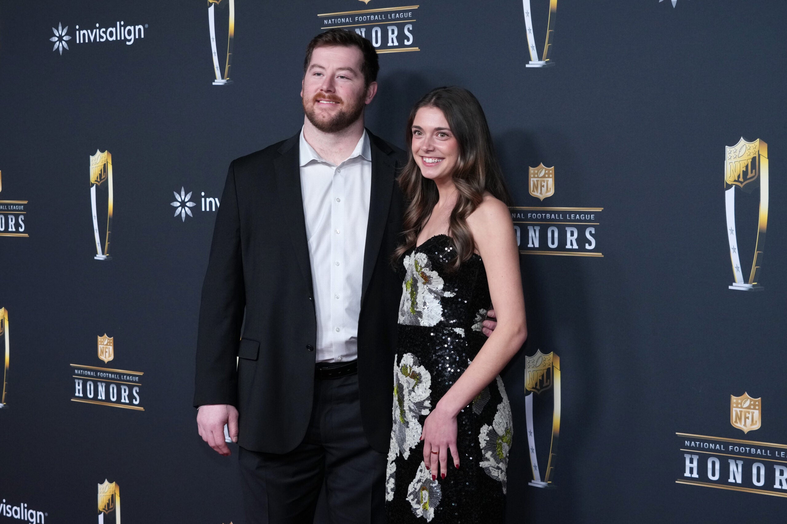 Feb 5, 2026; San Francisco, CA, USA; Joe Thuney on the NFL Honors Red Carpet before Super Bowl LX at Palace of Fine Arts.