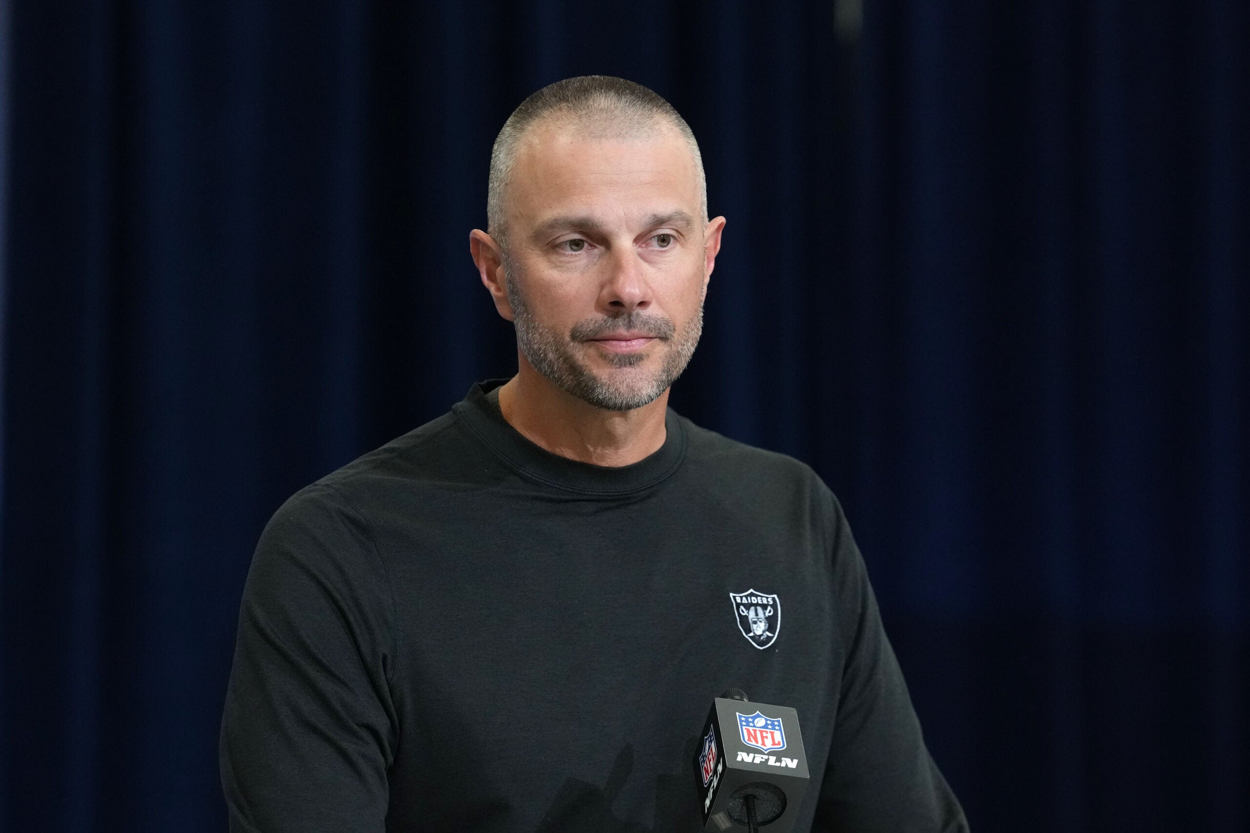Las Vegas Raiders general manager John Spytek Fernando Mendoza