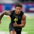 Feb 26, 2026; Indianapolis, IN, USA; Texas A&M defensive lineman Cashius Howell (DL41) during the NFL Scouting Combine at Lucas Oil Stadium.