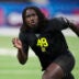 Feb 26, 2026; Indianapolis, IN, USA; UCF defensive lineman Malachi Lawrence (DL48 during the NFL Scouting Combine at Lucas Oil Stadium.
