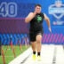 Mar 1, 2026; Indianapolis, IN, USA; Duke offensive lineman Brian Parker (OL38) during the NFL Scouting Combine at Lucas Oil Stadium.