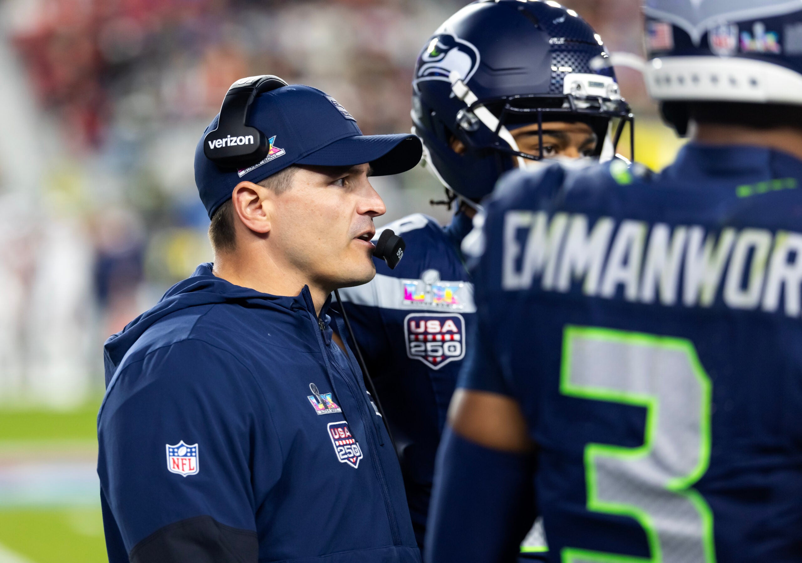 Seahawks head coach Mike MacDonald