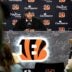 Bengals left tackle Orlando Brown Jr. speaks to the media during a press conference at Paycor Stadium in Cincinnati on Thursday, March 12, 2026.
