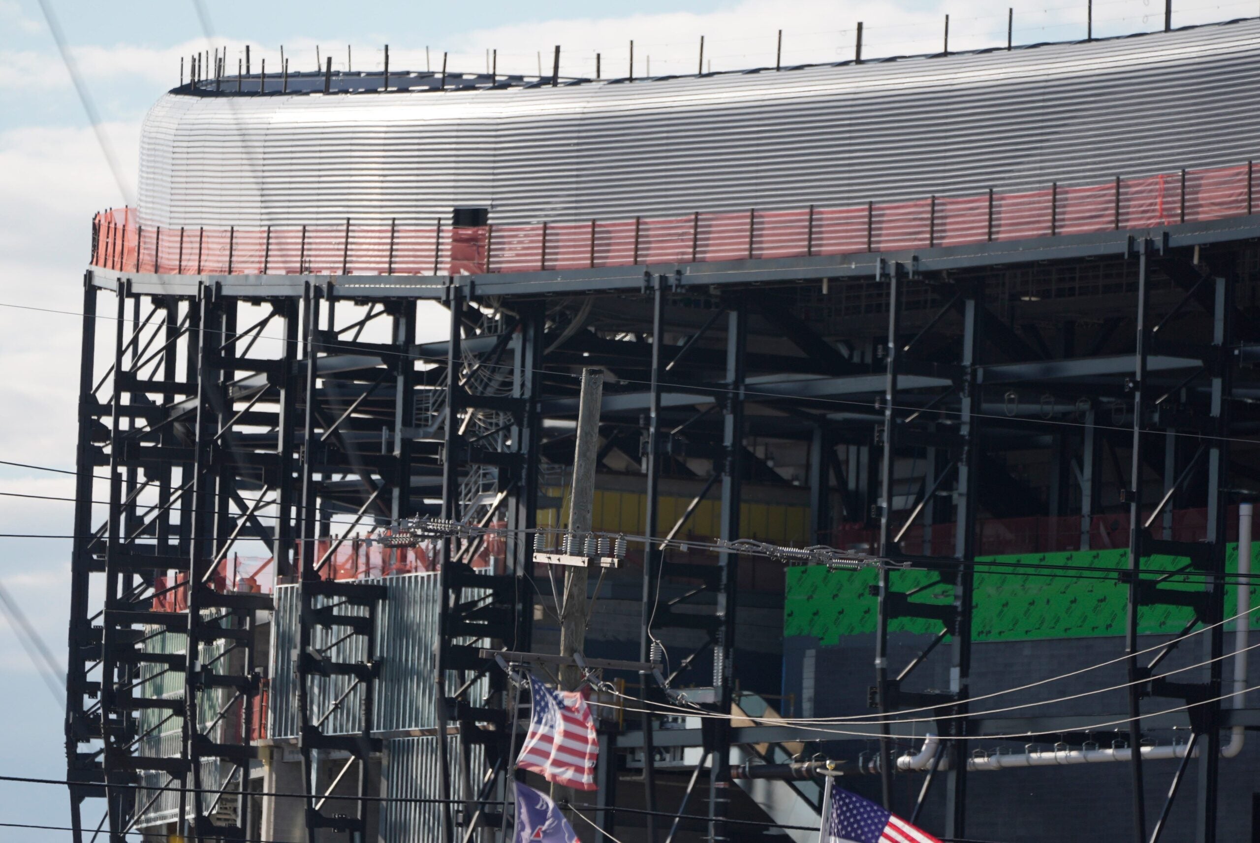 Construction continues at the new Highmark Stadium in Orchard Park on Sept. 7, 2025.