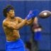 Florida J. Michael Sturdivant (9) hauls in a pass during Pro Day at Sanders Practice Fields in Gainesville, FL on Thursday, March 26, 2026.