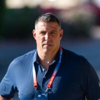 Mar 30, 2026; Phoenix, AZ, USA; New England Patriots head coach Mike Vrabel during the 2026 NFL Annual League Meeting at the Arizona Biltmore.