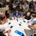 Mar 30, 2026; Phoenix, AZ, USA; Los Angeles Rams head coach Sean McVay (center) speaks to reporters and the media during the 2026 NFL Annual League Meeting at the Arizona Biltmore.