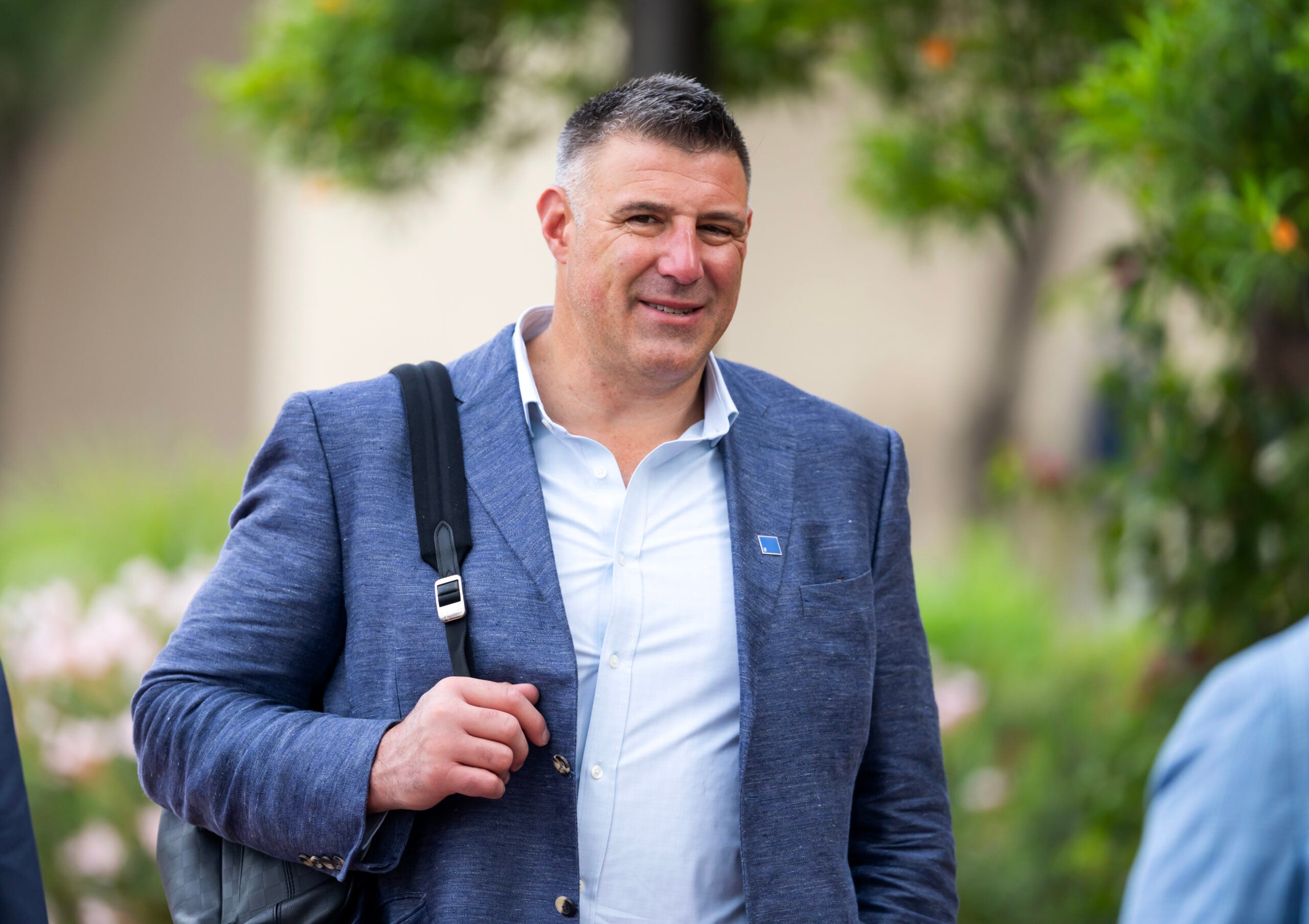 Mar 31, 2026; Phoenix, AZ, USA; New England Patriots head coach Mike Vrabel during the 2026 NFL Annual League Meeting at the Arizona Biltmore.