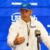 Florida head coach Jon Sumrall speaks after spring practice at Sanders Practice Fields in Gainesville, FL on Tuesday, April 7, 2026.