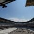 Construction continues on the Buffalo Bills new stadium, across the street from their current home at Highmark Stadium, in Orchard Park, NY Thursday, July 10, 2025. This is the view from one of the end zoneâ€™s looking out into the stadium.