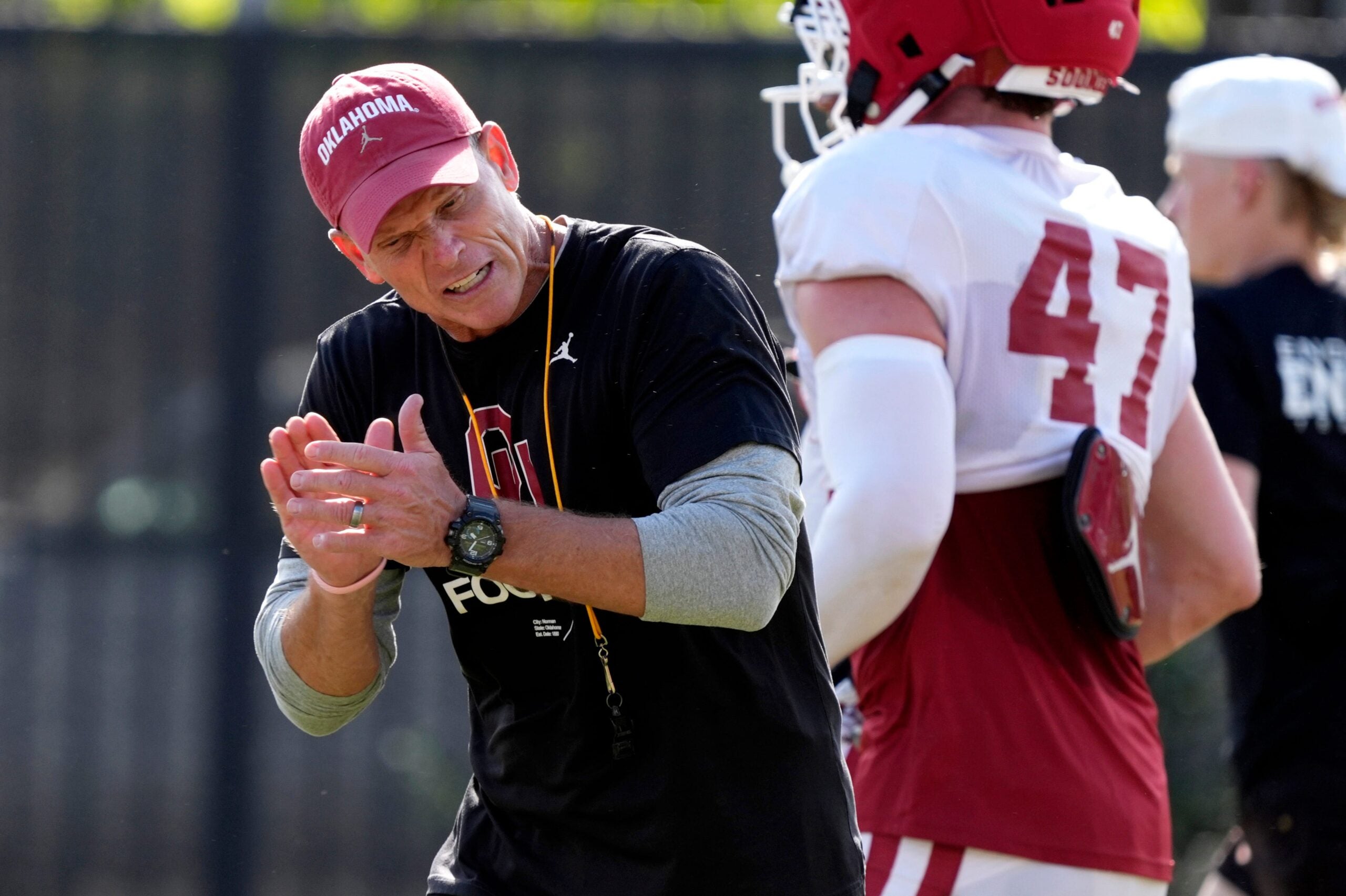 Brent Venables Oklahoma Sooners Head Coach 2028 Wide Receiver Damarion Mays