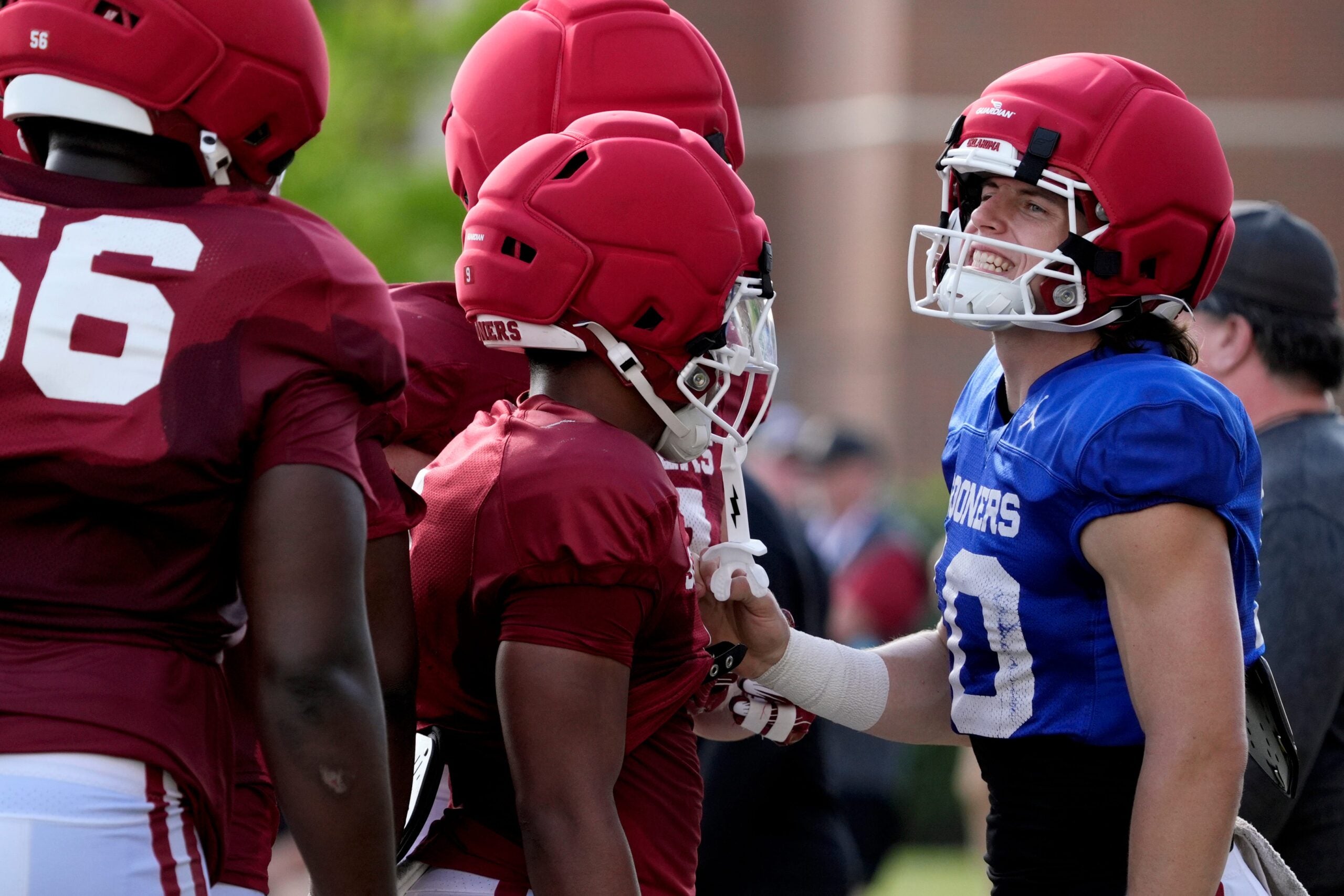 Oklahoma Sooners quarterback John Mateer spring football
