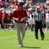 Apr 11, 2026; Tuscaloosa, AL, USA; Alabama Crimson Tide head coach Kalen DeBoer observes during the Alabama A-Day spring football scrimmage game at Saban Field at Bryant-Denny Stadium.