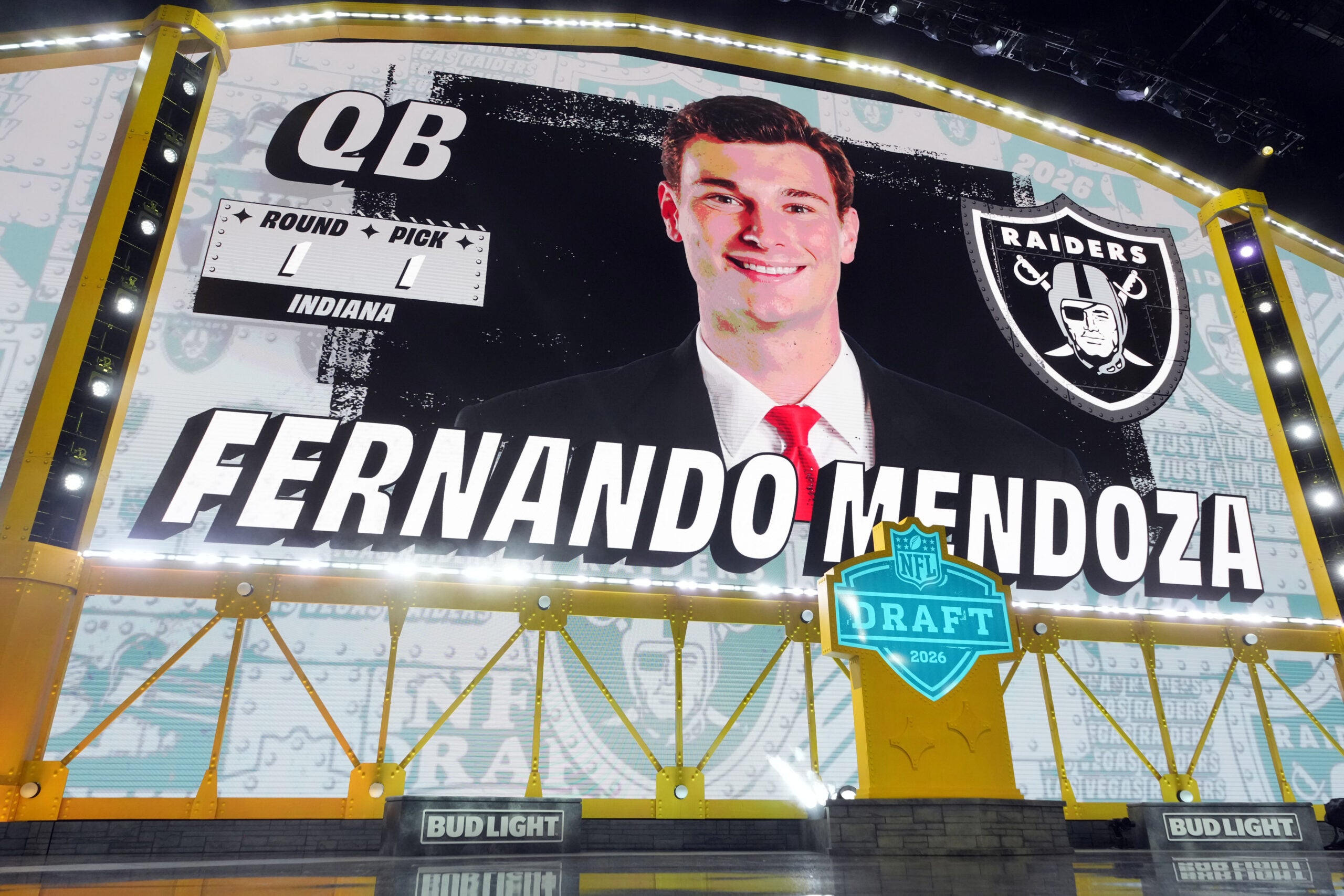 Las Vegas Raiders first round pick Fernando Mendoza quarterback