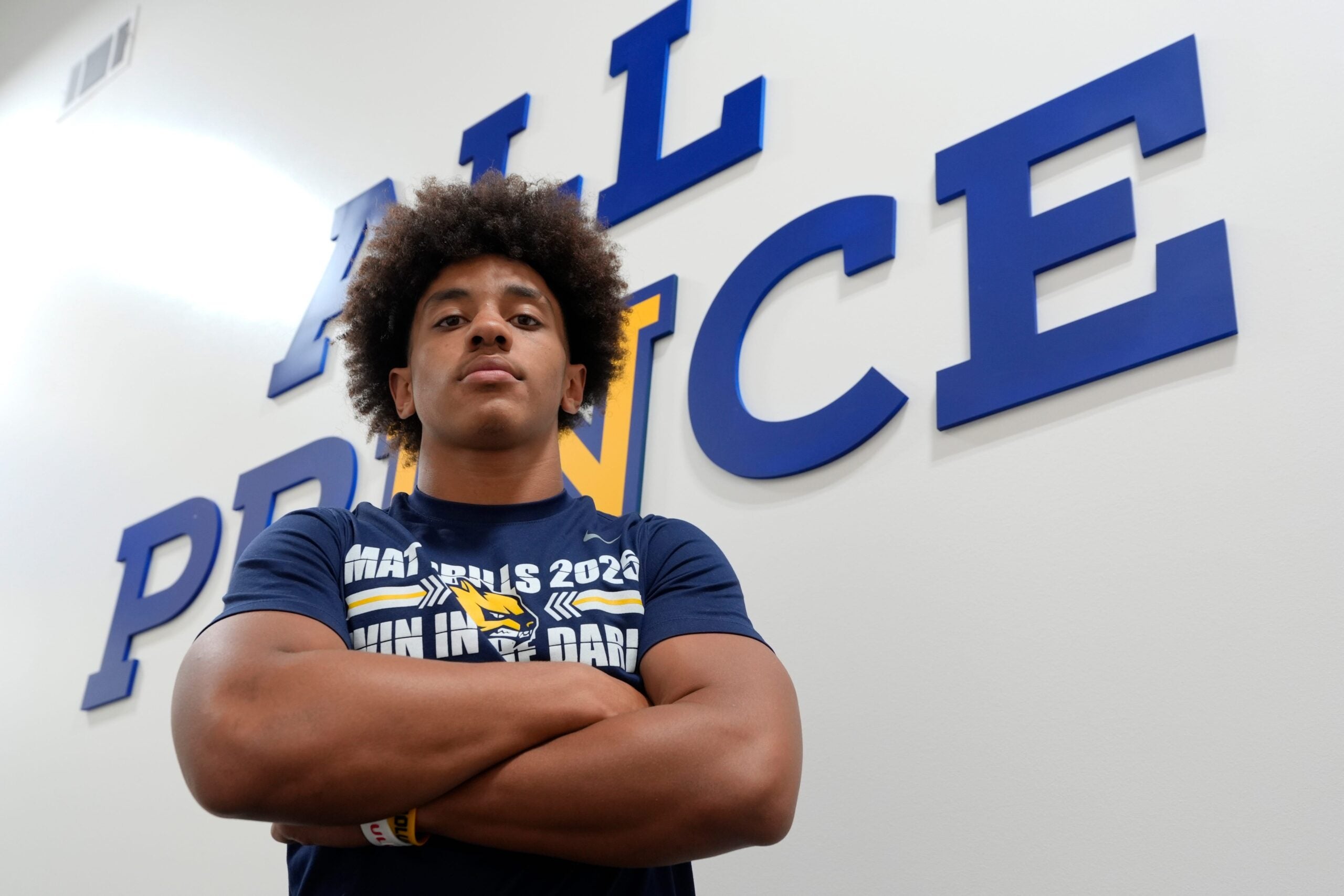 Prince Avenue Christian junior RB Andrew Beard, one of our top 20 area football players, poses for a portrait at his high school.