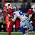 Nov 3, 2025; Arlington, Texas, USA; Dallas Cowboys defensive end Jadeveon Clowney (42) sacks Arizona Cardinals quarterback Jacoby Brissett (7) during the game between the Dallas Cowboys and the Arizona Cardinals at AT&T Stadium.