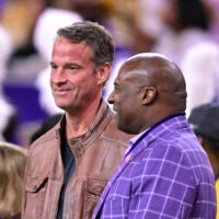 LSU Tigers head coach Lane Kiffin Peyton Houston Elite 11 Camp