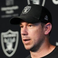 Las Vegas Raiders head coach Klint Kubiak otas