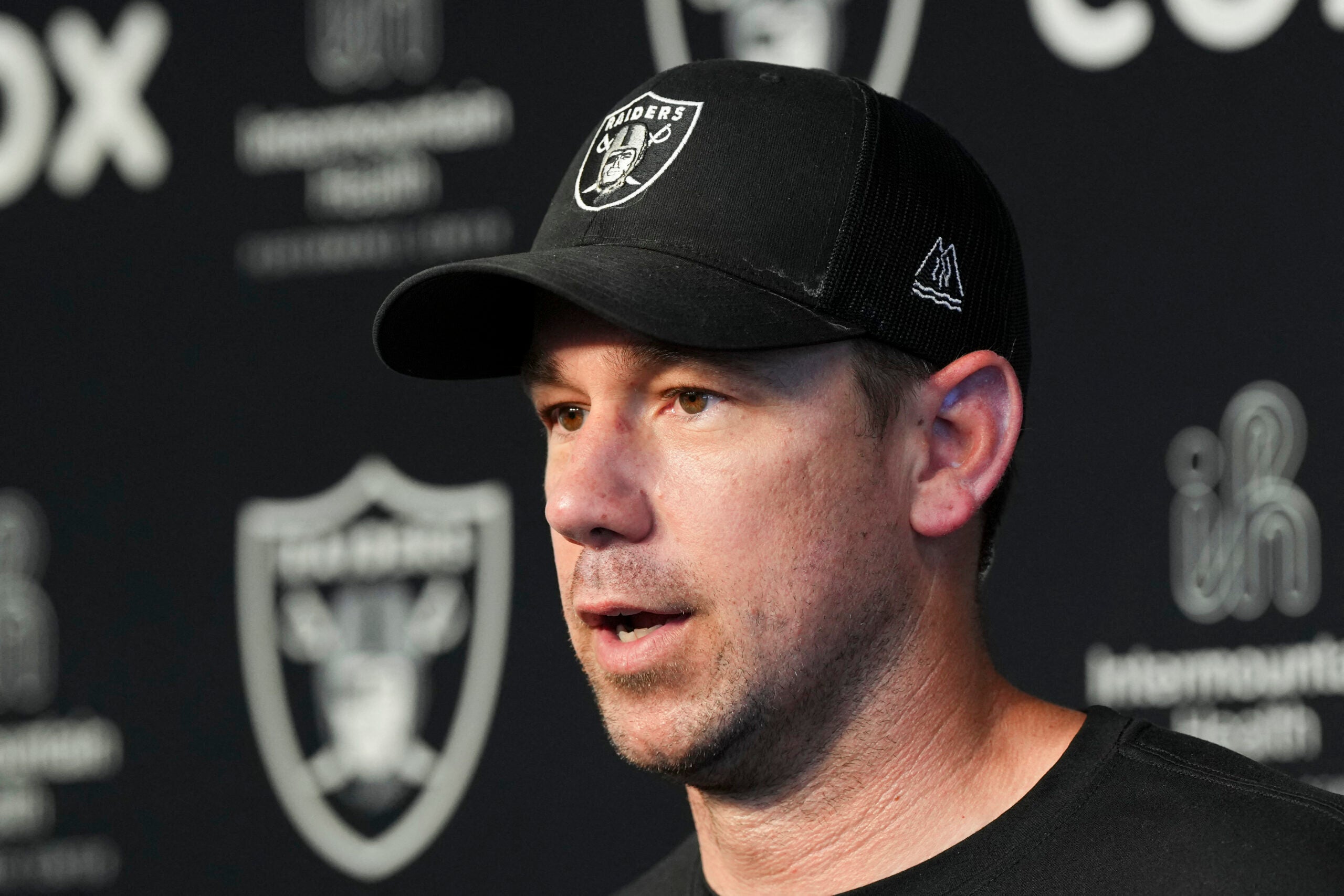 Las Vegas Raiders head coach Klint Kubiak otas