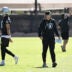 Las Vegas Raiders head coach Klint Kubiak at OTAs