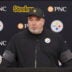 Mike McCarthy speaks to the media following Steelers rookie minicamp practice, 5/9/2026.