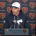 Chicago Bears head coach Ben Johnson speaks with reporters ahead of rookie minicamp.