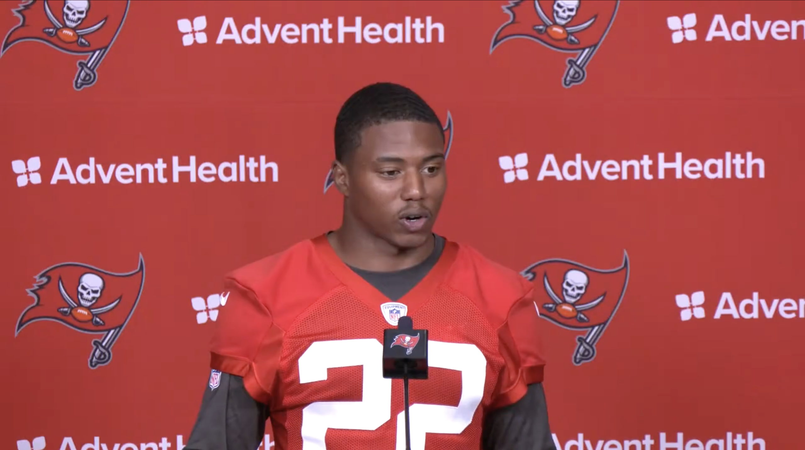 Keionte Scott spoke with Buccaneers reporters about his offseason surgery on Friday.