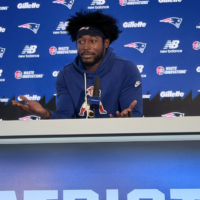 Romeo Doubs talked with reporters about Mike Vrabel the idea of A.J. Brown joining the Patriots.