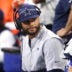 Aug 26, 2023; Arlington, Texas, USA; Dallas Cowboys quarterback Dak Prescott (4) sits on the bench during the game against the Las Vegas Raiders at AT&T Stadium.