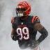 Jan 7, 2024; Cincinnati, Ohio, USA; Cincinnati Bengals defensive end Myles Murphy (99) runs onto the field before the game against the Cleveland Browns at Paycor Stadium.