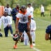 Jun 5, 2024; Lake Forest, IL, USA; Chicago Bears cornerback Kyler Gordon (6) looks on during the team's minicamp at Halas Hall.