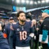 Oct 13, 2024; London, United Kingdom; Chicago Bears quarterback Caleb Williams (18) on the field after the second half of an NFL International Series game at Tottenham Hotspur Stadium.