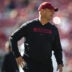 Nov 16, 2024; Tuscaloosa, Alabama, USA; Alabama Crimson Tide head coach Kalen DeBoer watches warmups prior to a game against Mercer Bears at Bryant-Denny Stadium.