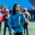 Dec 1, 2024; Charlotte, North Carolina, USA; Carolina Panthers running back Jonathon Brooks (24) during pregame warmups against the Tampa Bay Buccaneers at Bank of America Stadium.