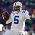 Dec 15, 2024; Denver, Colorado, USA; Indianapolis Colts quarterback Anthony Richardson (5) runs for a touchdown in the first quarter against the Denver Broncos at Empower Field at Mile High.