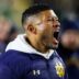 Notre Dame head coach Marcus Freeman celebrates after winning the first round of the College Football Playoff 27-17 against Indiana at Notre Dame Stadium on Friday, Dec. 20, 2024, in South Bend.