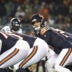 Dec 26, 2024; Chicago, Illinois, USA; Chicago Bears quarterback Caleb Williams (18) looks downfield before the snap during the first quarter against the Seattle Seahawks at Soldier Field.