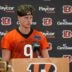 The Cincinnati Bengals Joe Burrow (9) speaks at a press conference after their practice on Tuesday May 20, 2025.