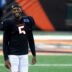 Cincinnati Bengals wide receiver Tee Higgins (5) smiles during Bengals Camp practice at Paycor Stadium in Cincinnati on Aug. 2, 2025.