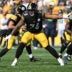 Sep 14, 2025; Pittsburgh, Pennsylvania, USA; Pittsburgh Steelers offensive tackle Troy Fautanu (76) pass blocks against the Seattle Seahawks during the second quarter at Acrisure Stadium.