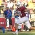 Sep 27, 2025; Stanford, California, USA; Stanford Cardinal tight end Sam Roush (86) runs for a touchdown during the second quarter against San Jose State Spartans safety Larry Turner-Gooden (3) at Stanford Stadium.