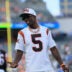 Oct 5, 2025; Cincinnati, Ohio, USA; Former Cincinnati Bengals wide receiver Chad Johnson walks on the field prior to a game against the Detroit Lions at Paycor Stadium.