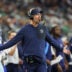 Nov 23, 2025; Arlington, Texas, USA; Dallas Cowboys head coach Brian Schottenheimer reacts during the third quarter against the Philadelphia Eagles at AT&T Stadium.