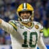 Nov 27, 2025; Detroit, Michigan, USA; Green Bay Packers quarterback Jordan Love (10) calls a play against the Detroit Lions during the second quarter at Ford Field.
