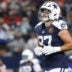 Nov 27, 2025; Arlington, Texas, USA; Dallas Cowboys tight end Jake Ferguson (87) warms up prior to the game against the Kansas City Chiefs at AT&T Stadium.